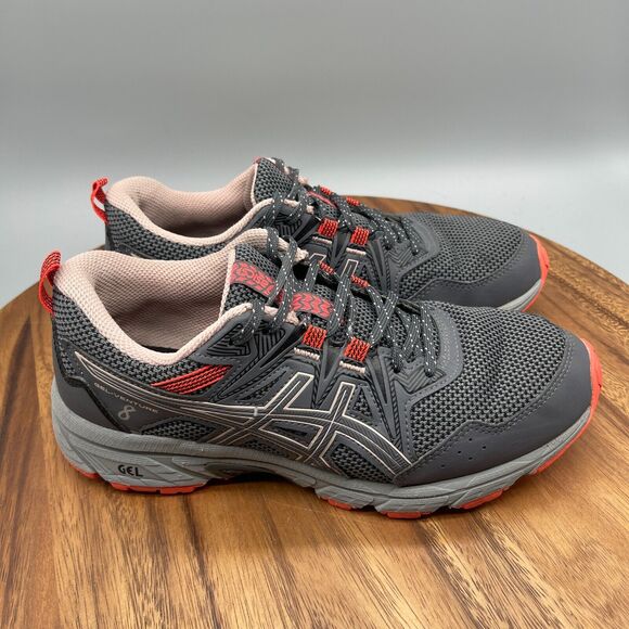 Asics Gel Venture 8 Shoes Womens Size 7.5 Pink & Gray Running Comfort Sneakers - Picture 1 of 8